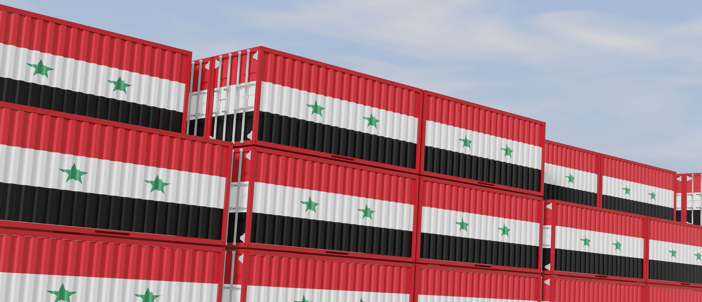 Syria flag container 