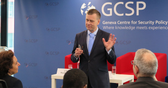 Lieutenant General Esa Pulkkinen, Director General of the EU Military Staff (EUMS), visited the GCSP
