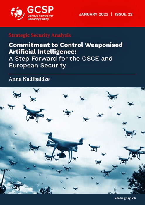 Commitment to Control Weaponised Artificial Intelligence: A Step Forward for the OSCE and European Security
