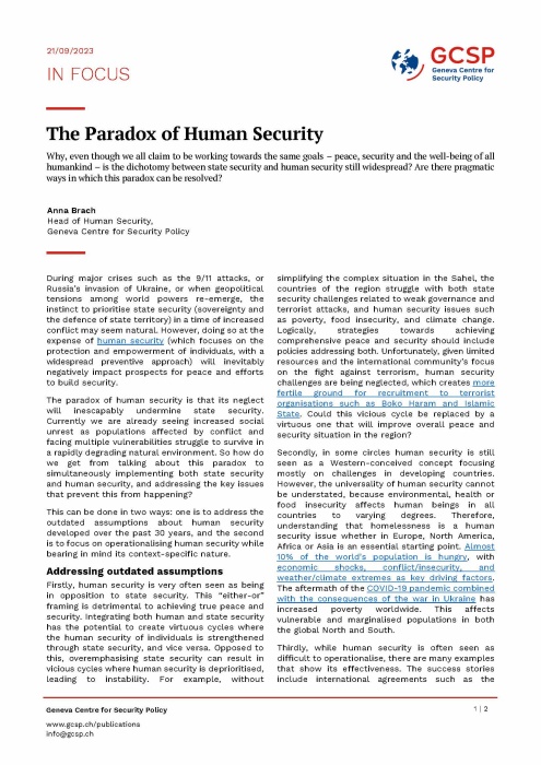 The Paradox of Human Security