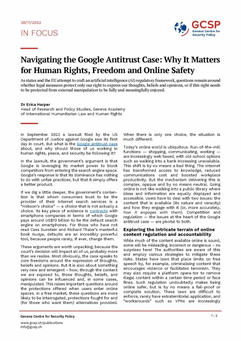 Navigating the Google Antitrust Case: Why It Matters for Human Rights, Freedom and Online Safety