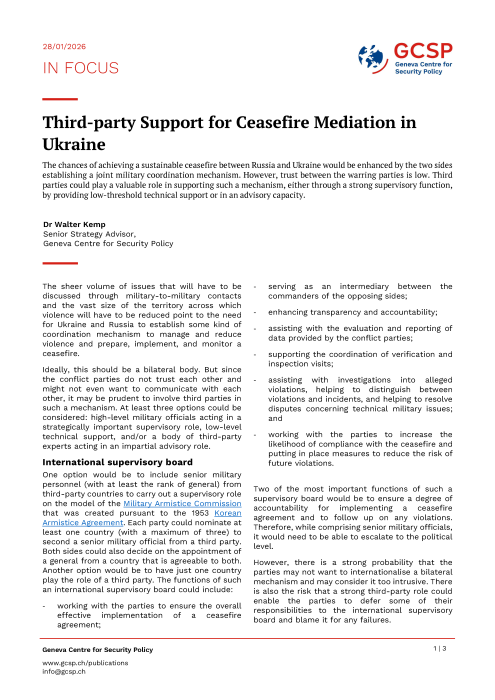 Third-party Support for Ceasefire Mediation in Ukraine