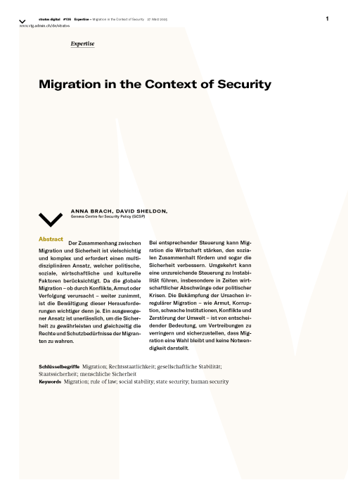 Migration in the Context of Security